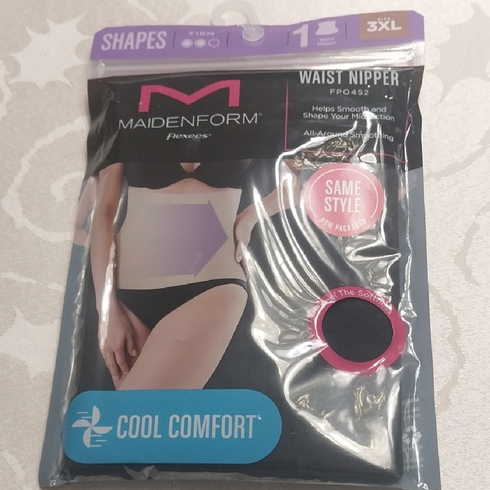 Maidenform Flexees NWT Women's Waist Nipper Shape Firm Control FP0452 Black 3XL - Picture 5 of 8